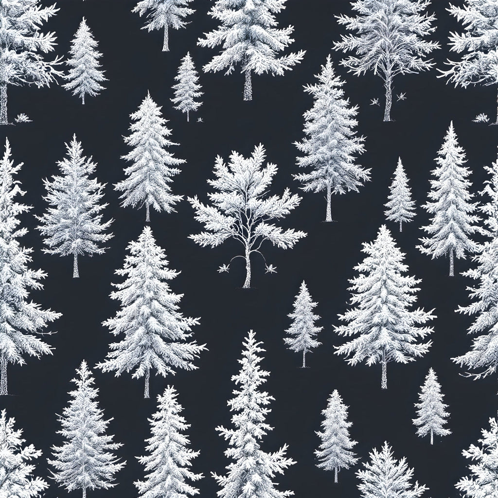 Snowy Pines Pattern 15 Minky Fabric
