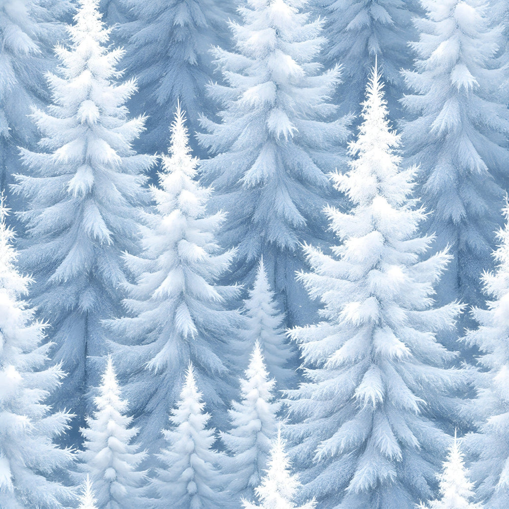 Snowy Pines Pattern 4 Minky Fabric