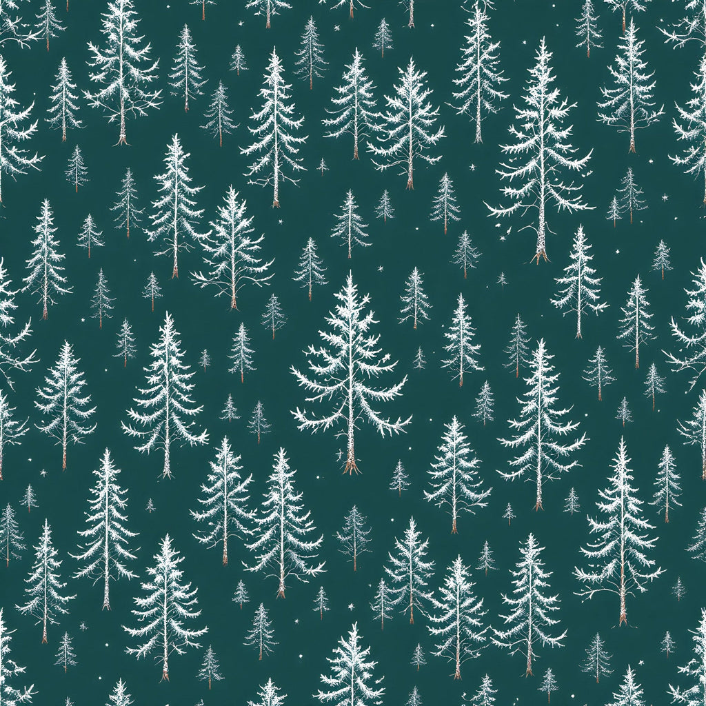 Snowy Pines Pattern 5 Minky Fabric