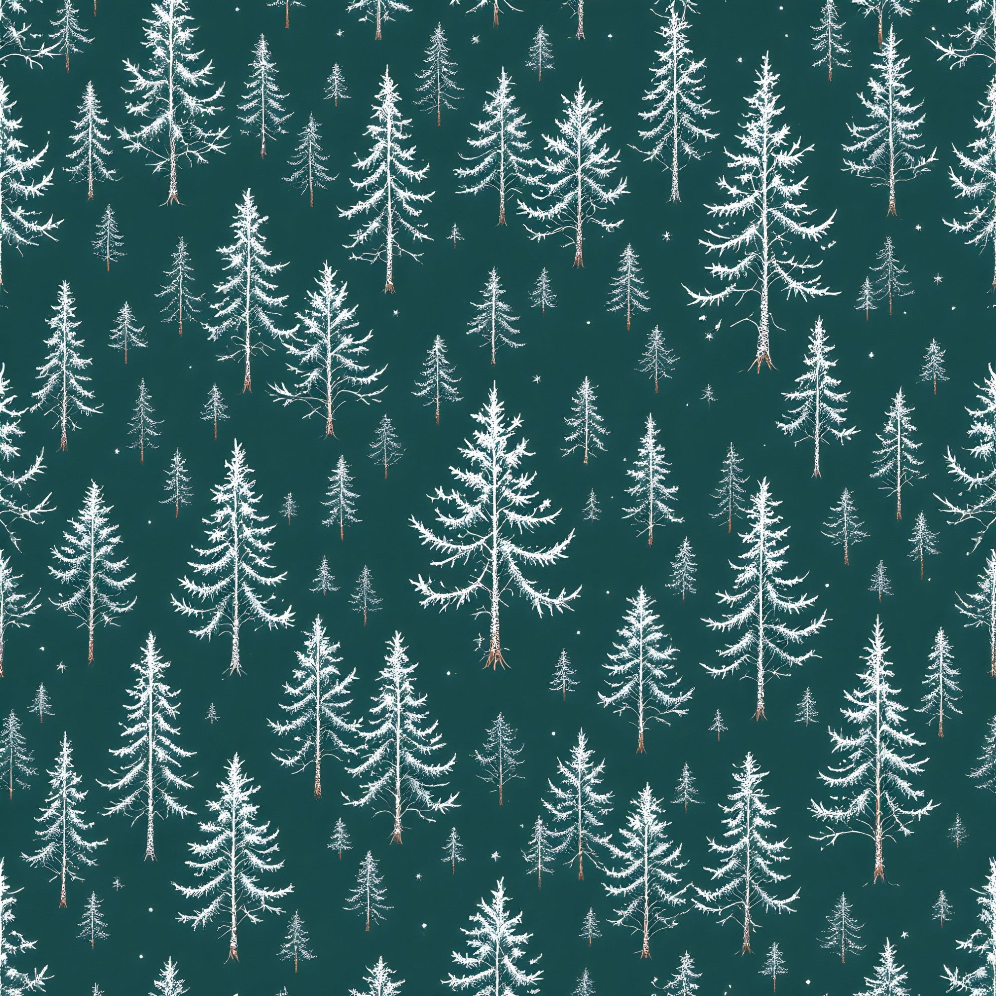 Snowy Pines Pattern 5 Minky Fabric