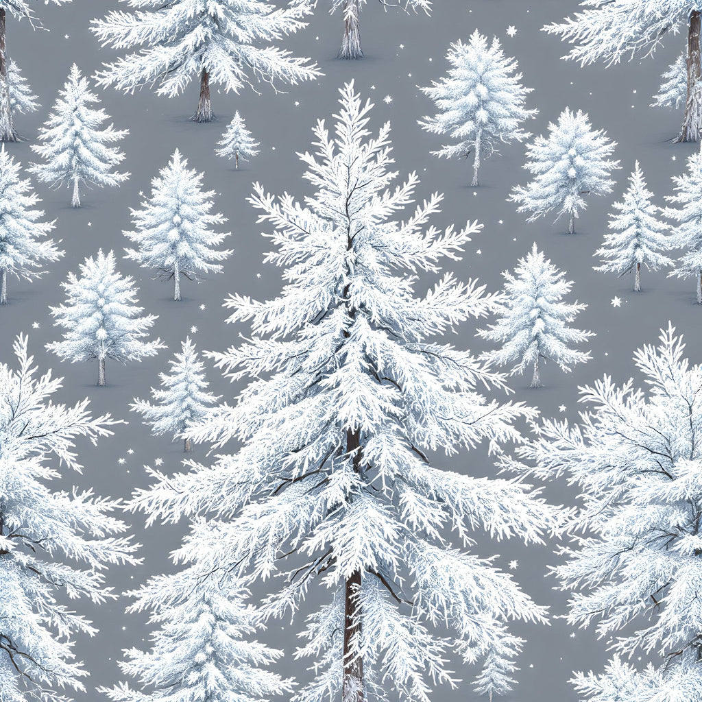 Snowy Pines Pattern 8 Minky Fabric
