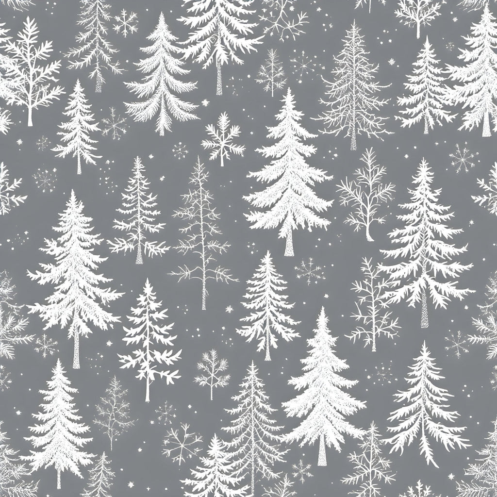 Snowy Pines Pattern 9 Minky Fabric