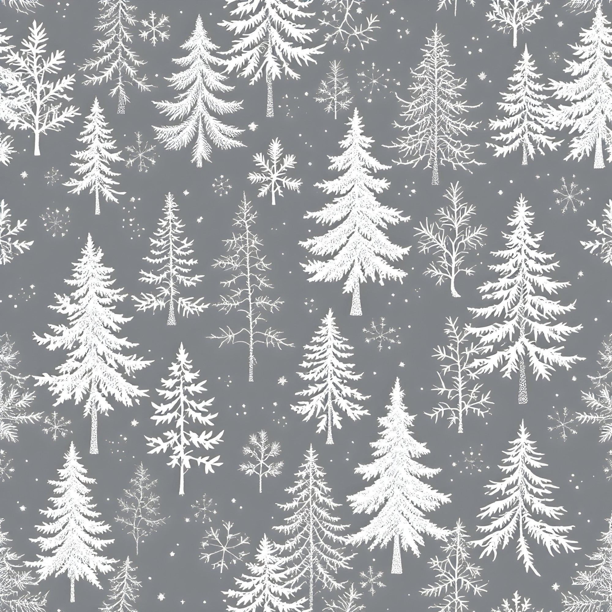 Snowy Pines Pattern 9 Minky Fabric