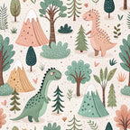 Jurassic Woodland Pattern 7 Minky Fabric