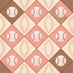 Vintage Ballpark Pattern 3 Minky Fabric