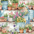 Potting Shed Pattern 2 Minky Fabric