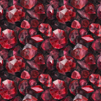 garnet red, deep crimson, burgundy, dark pink, gemstone pattern, faceted crystals, jewel tones, repeating design, luxurious texture,, fabric panel, sparkling gems, rich colors, geometric shapes, precious stones, glossy finish, seamless repeat, elegant pattern, mineral design, ruby tones