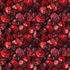 deep red, burgundy, crimson, maroon, garnet red, gemstones, crystals, precious stones, faceted gems, geometric pattern, repeating design, sparkling effect, luxurious, elegant, jewel tones,, fabric panel, rich colors, dimensional appearance, mineral pattern
