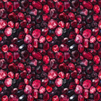 ruby red, deep crimson, burgundy, maroon, dark red, garnet gemstones, precious stones, faceted gems, jewels pattern, repeating design, luxurious, sparkling, crystalline, geometric shapes,, fabric panel, rich textures, elegant, sophisticated, treasure theme
