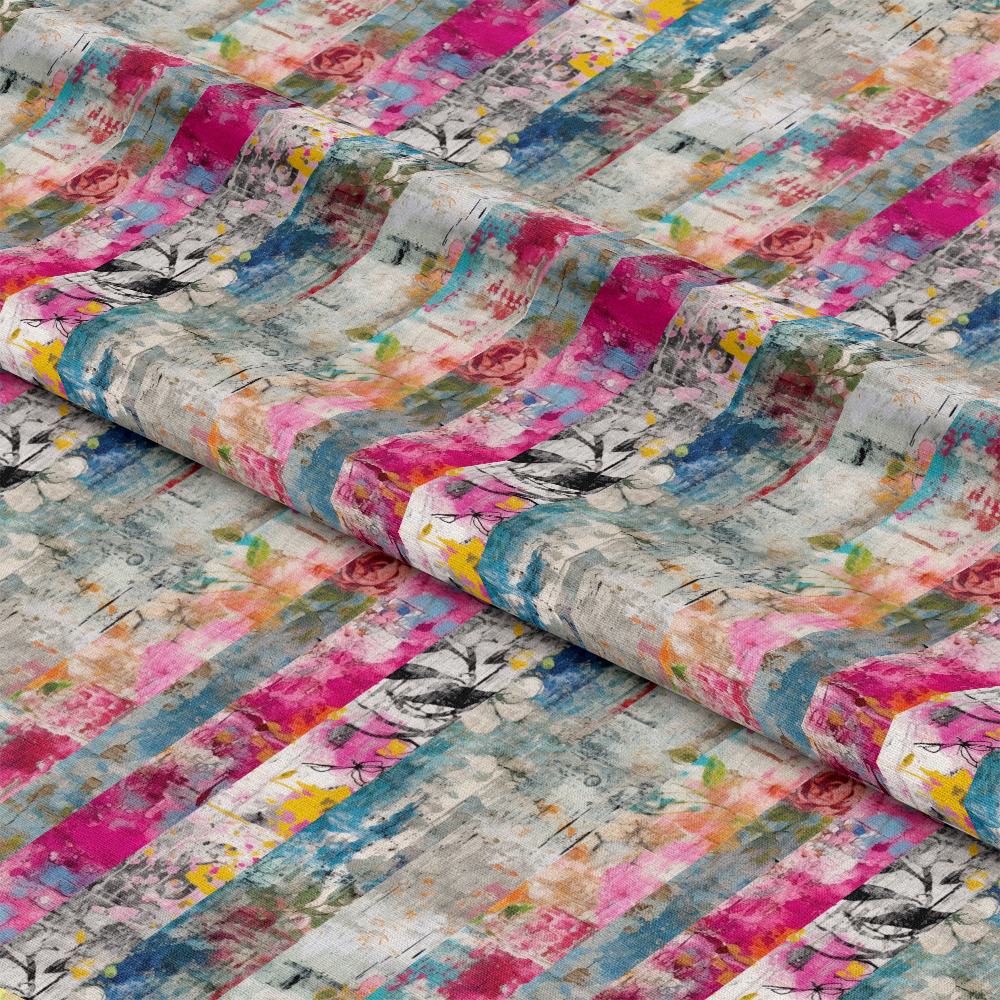 Girly Grunge Plaster Pattern 31 Quilting Cotton Fabric