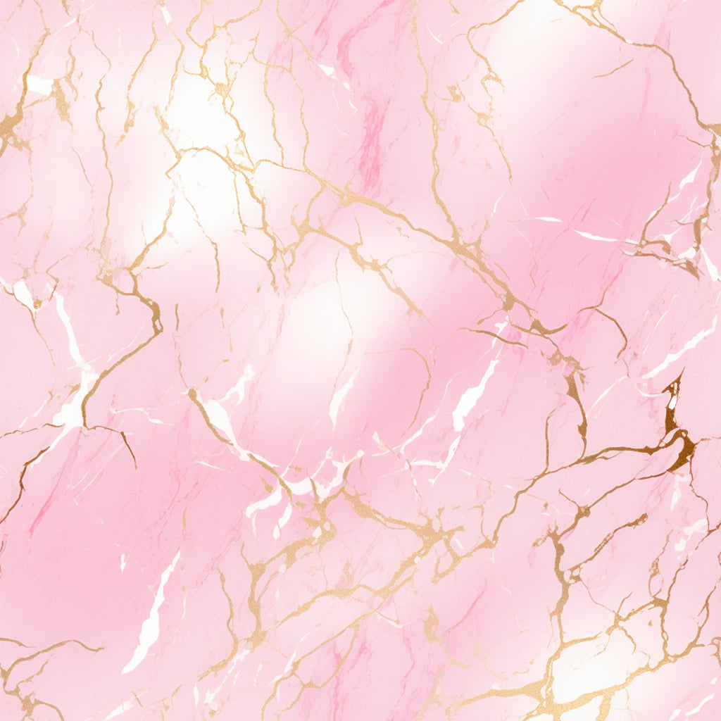 Gold and Pink Marble Pattern 3 Minky Fabric