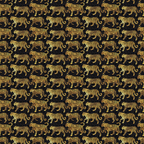 golden, leopards, black background, spotted pattern, big cats, wild animals, safari theme, repeating motif,, fabric panel, jungle print, animal print, exotic wildlife, nature design, feline pattern, gold tones, dark contrast, walking pose, realistic style, wildlife fabric