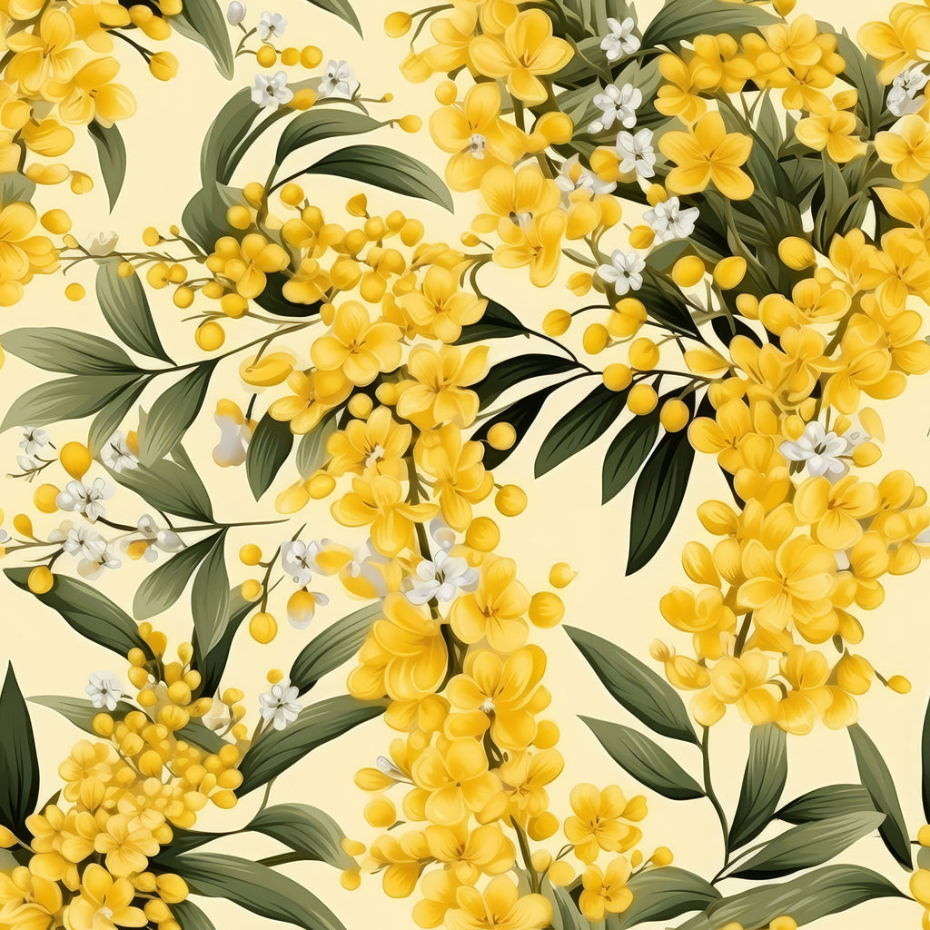 Goldenrod Flowers Pattern 1 Minky Fabric