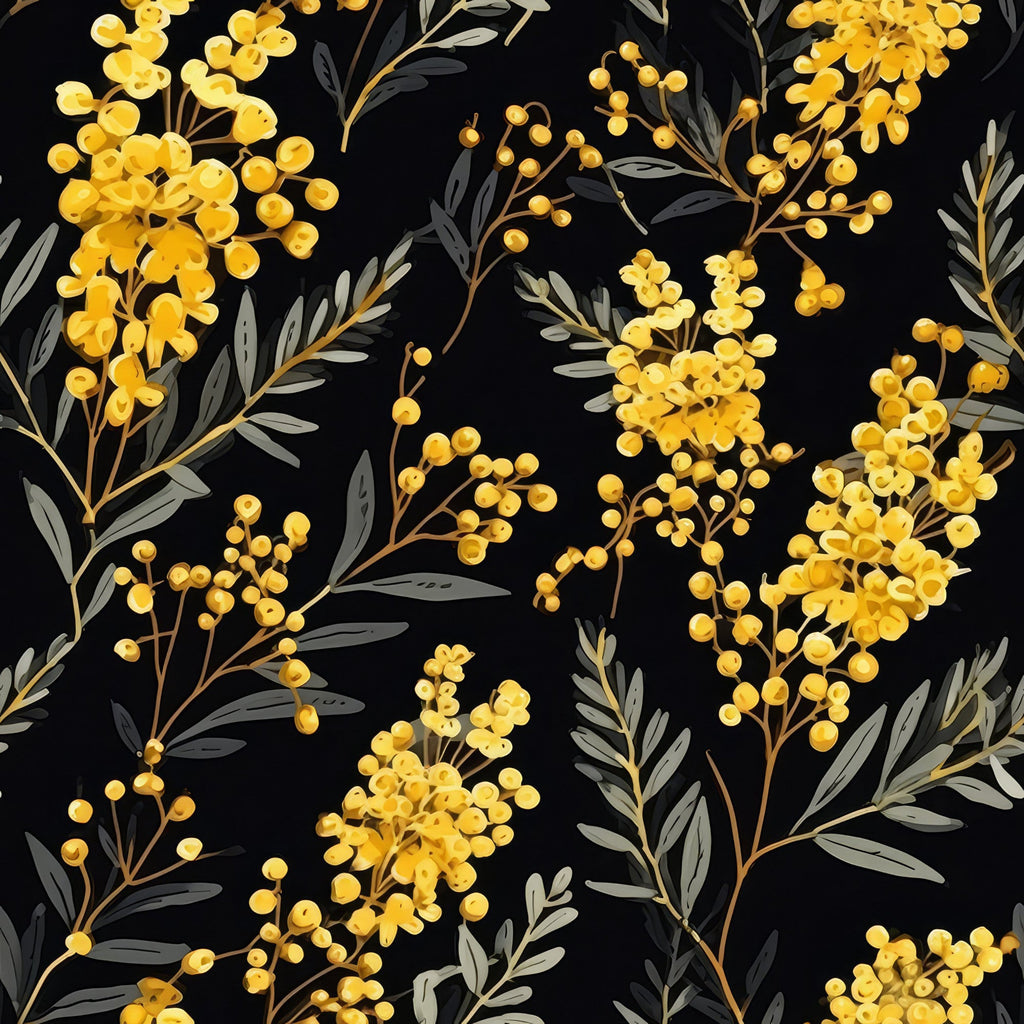 Goldenrod Flowers Pattern 10 Minky Fabric