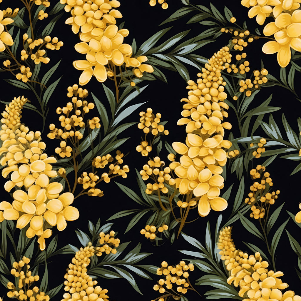 Goldenrod Flowers Pattern 2 Minky Fabric