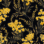 Goldenrod Flowers Pattern 4 Minky Fabric