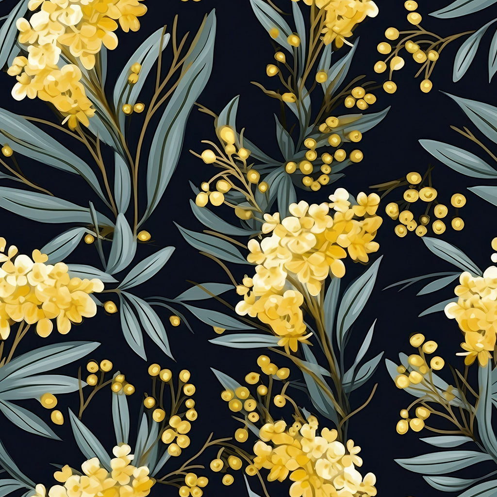 Goldenrod Flowers Pattern 5 Minky Fabric