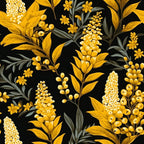 Goldenrod Flowers Pattern 7 Minky Fabric