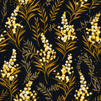 Goldenrod Flowers Pattern 8 Minky Fabric
