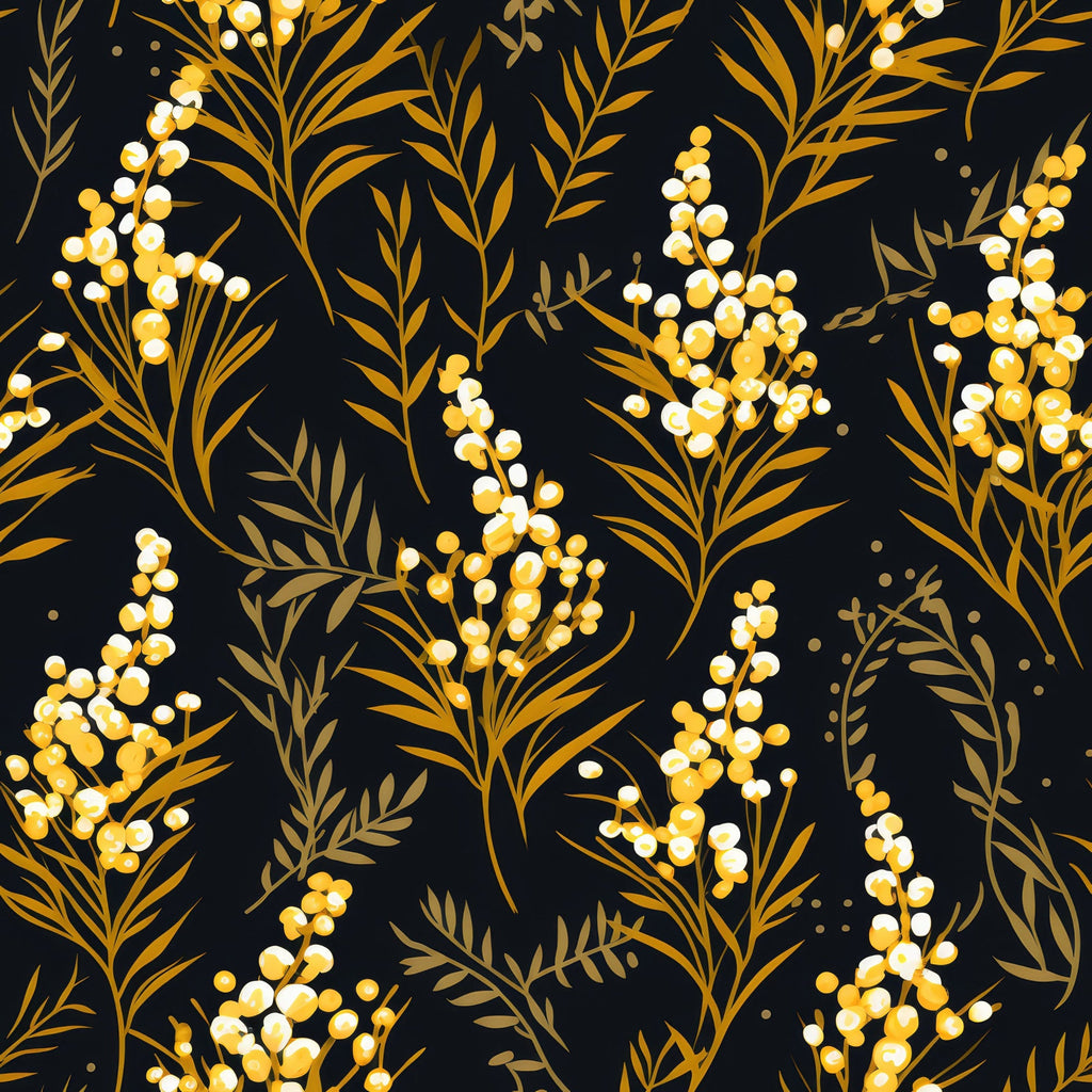 Goldenrod Flowers Pattern 8 Minky Fabric