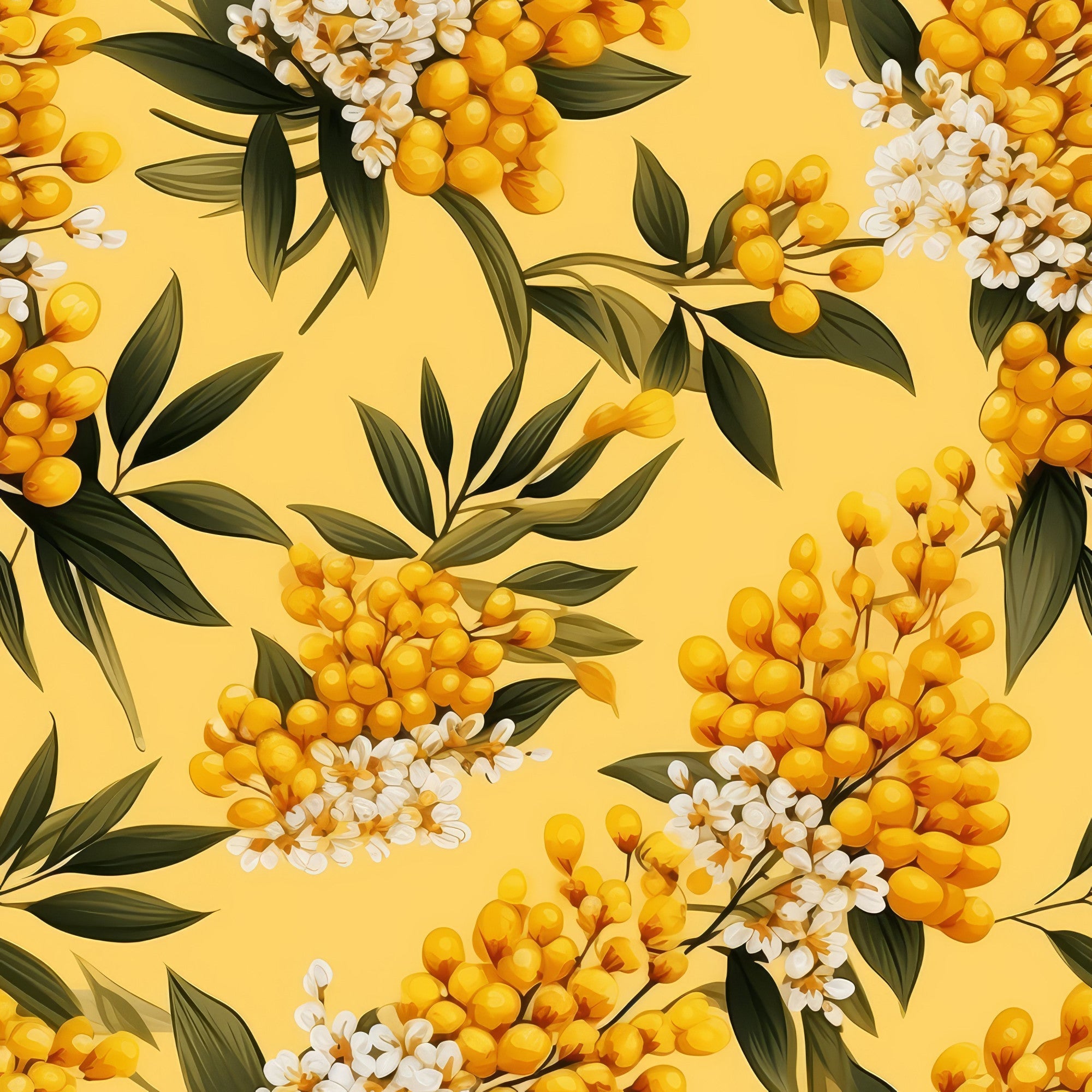 Goldenrod Flowers Pattern 9 Minky Fabric