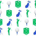 Tee Time Pattern 2 Minky Fabric