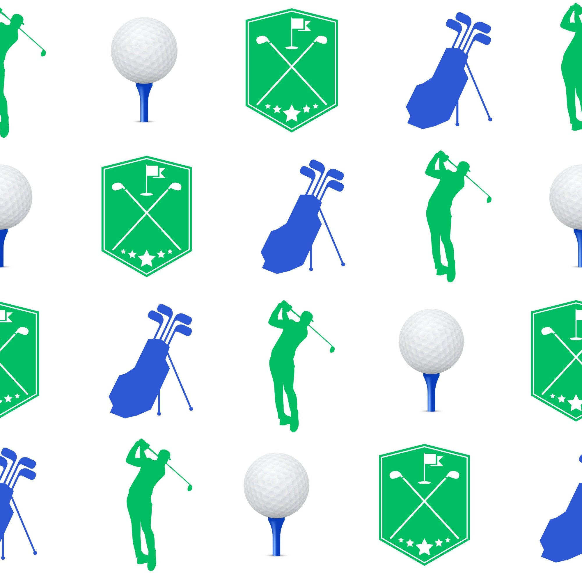 Tee Time Pattern 2 Minky Fabric