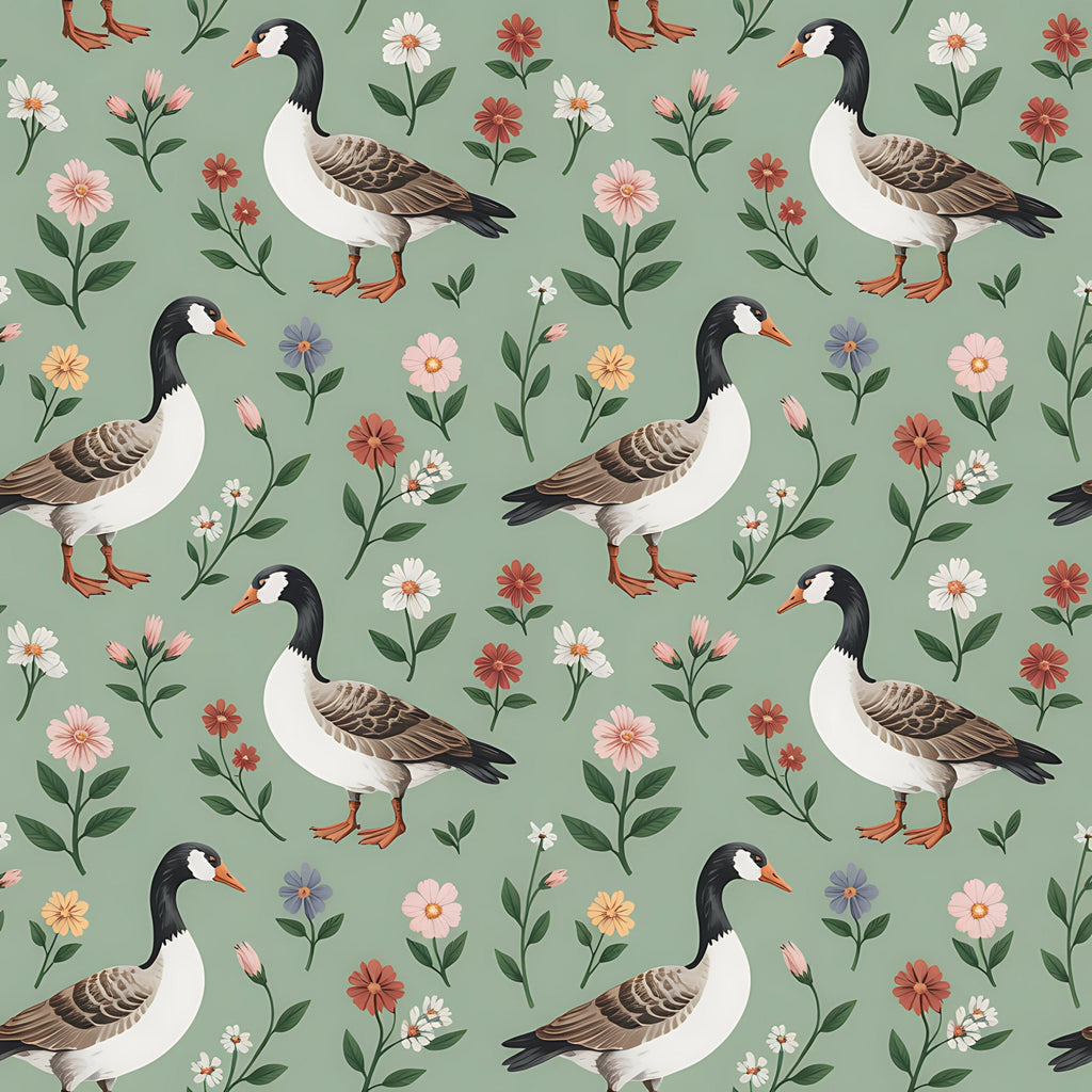 Gosling Garden Pattern 10 Minky Fabric