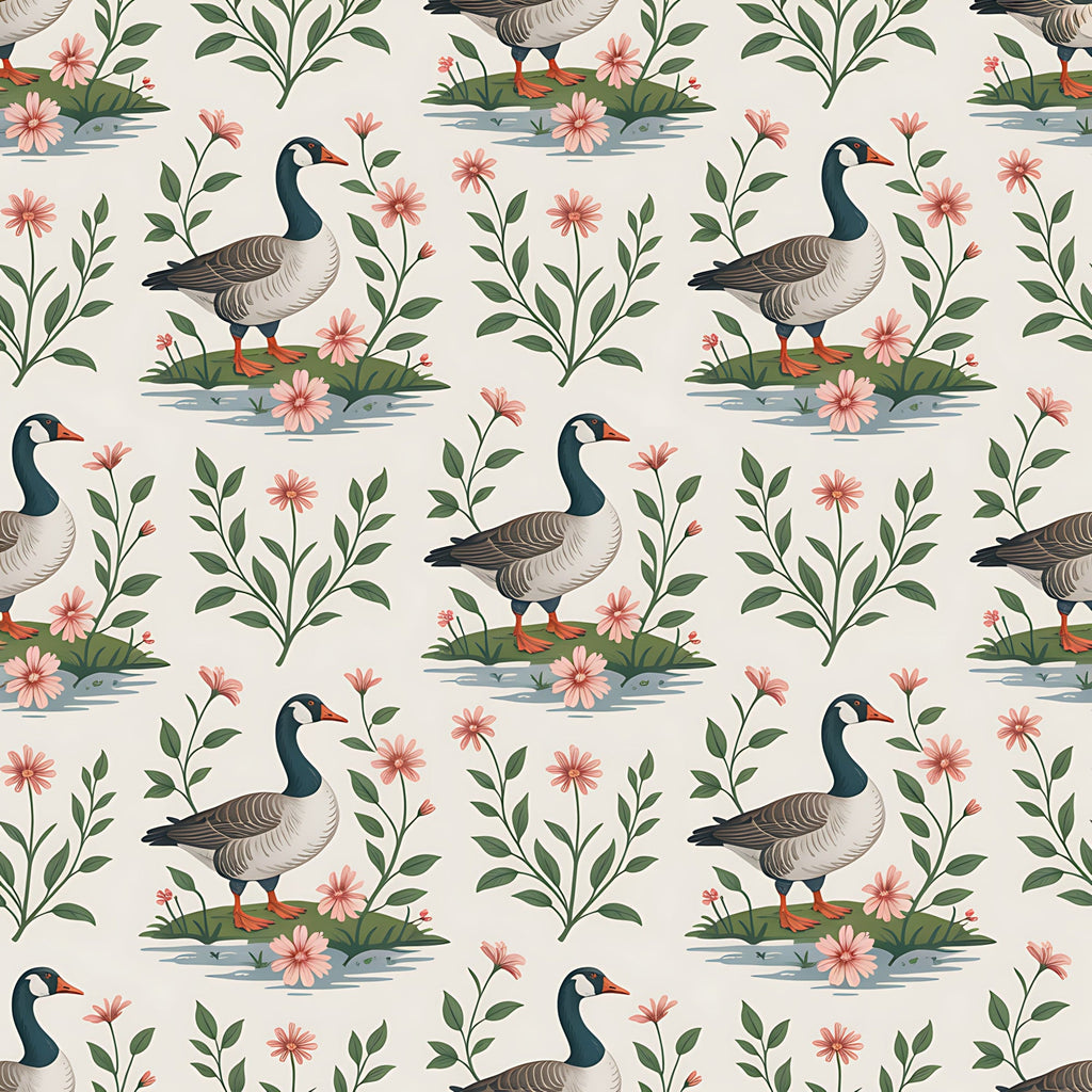 Gosling Garden Pattern 11 Minky Fabric
