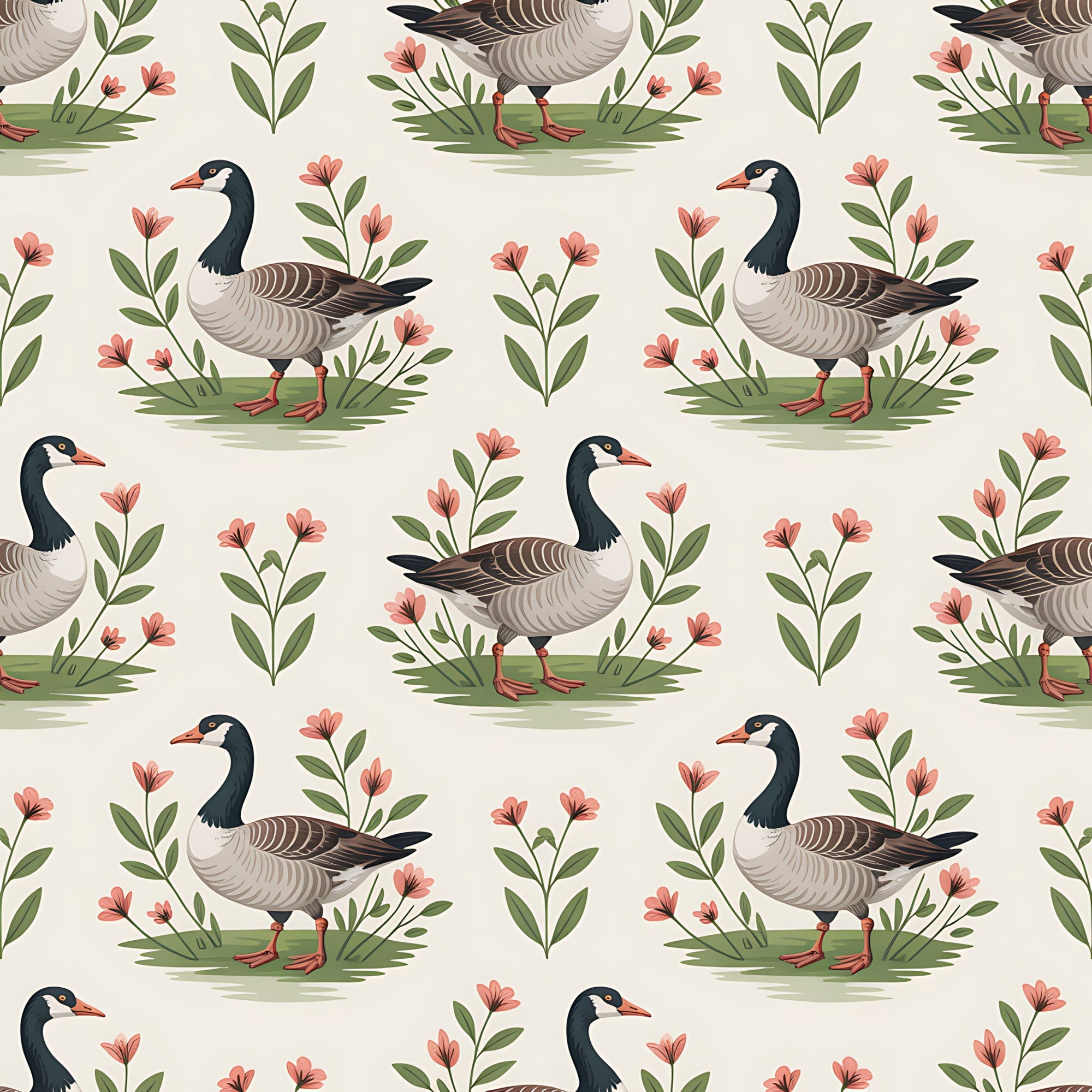 Gosling Garden Pattern 12 Minky Fabric