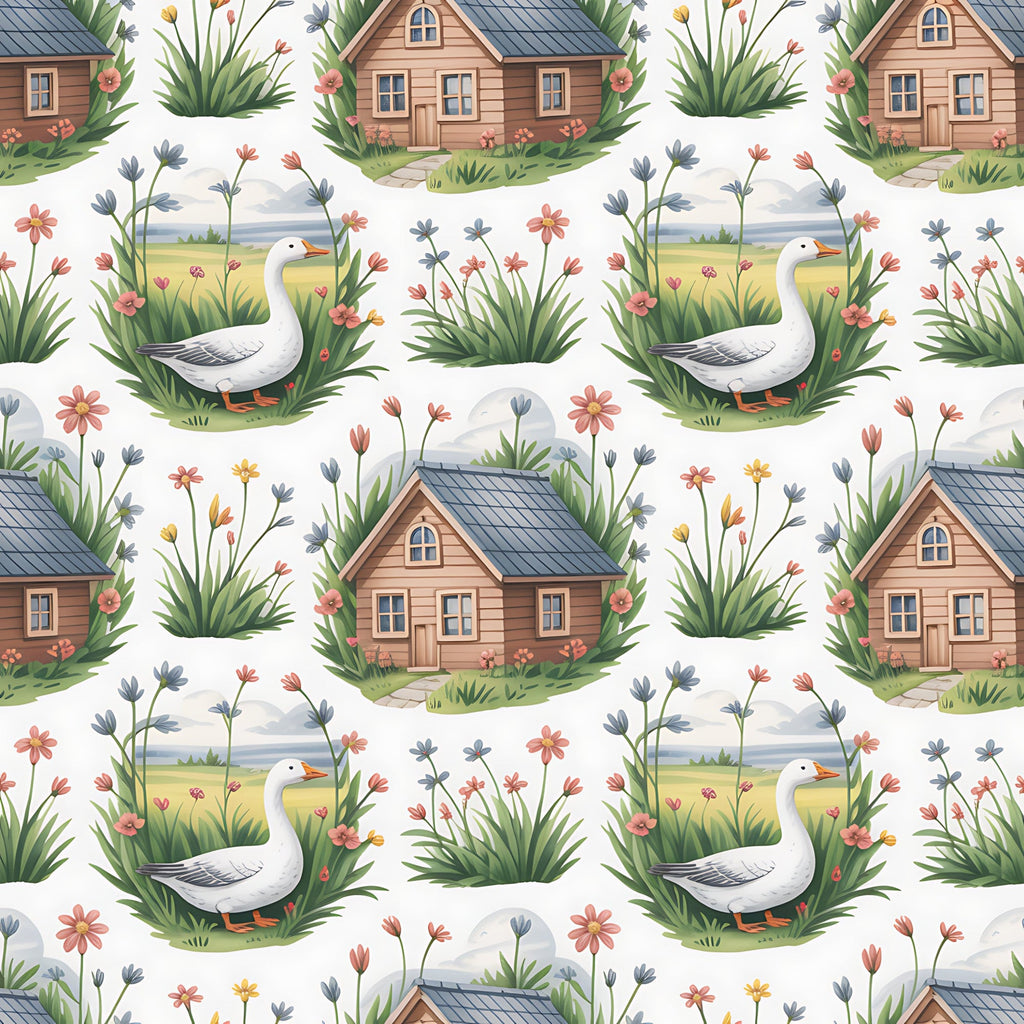 Gosling Garden Pattern 13 Minky Fabric
