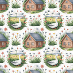 Gosling Garden Pattern 13 Minky Fabric