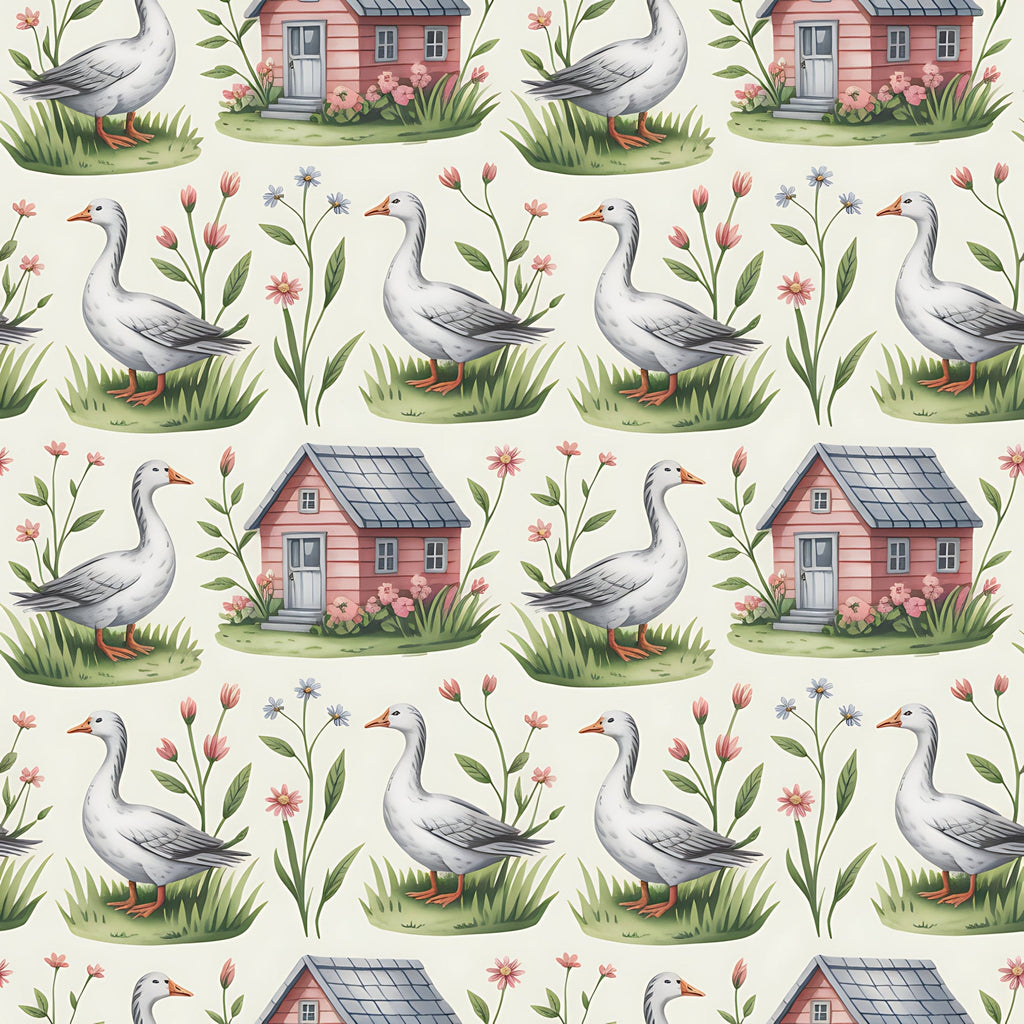 Gosling Garden Pattern 14 Minky Fabric