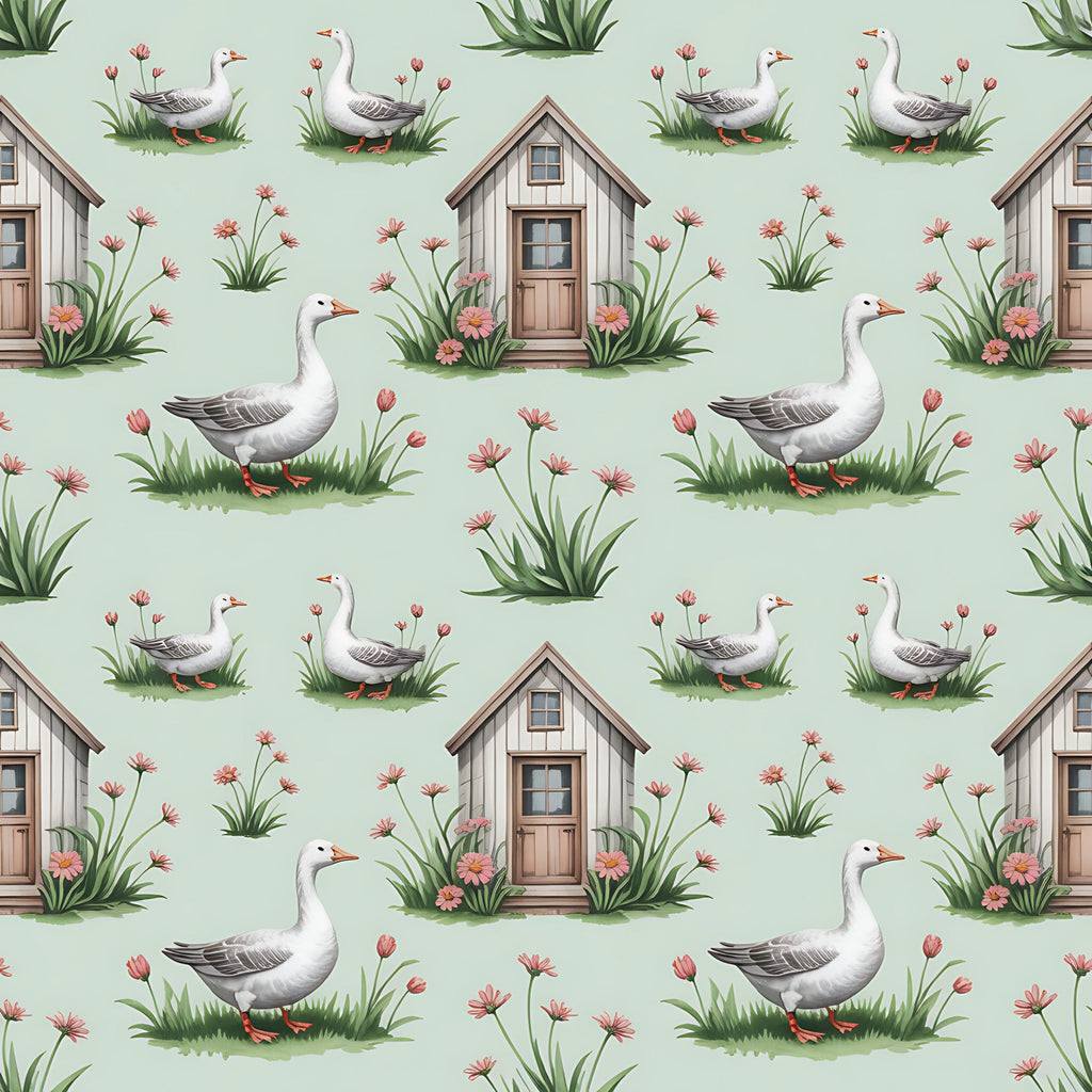 Gosling Garden Pattern 16 Minky Fabric