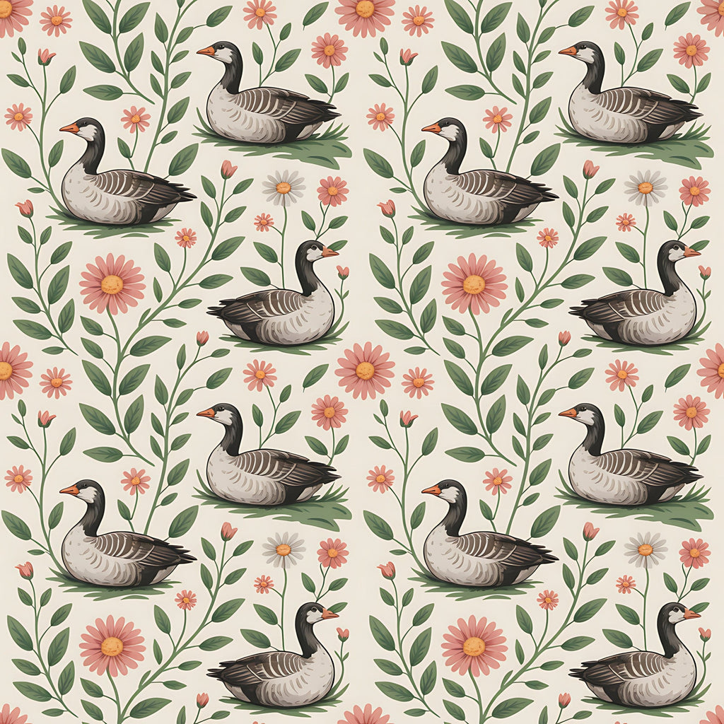 Gosling Garden Pattern 17 Minky Fabric