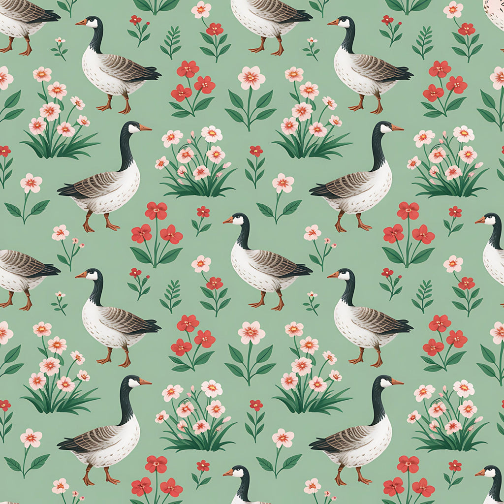 Gosling Garden Pattern 19 Minky Fabric