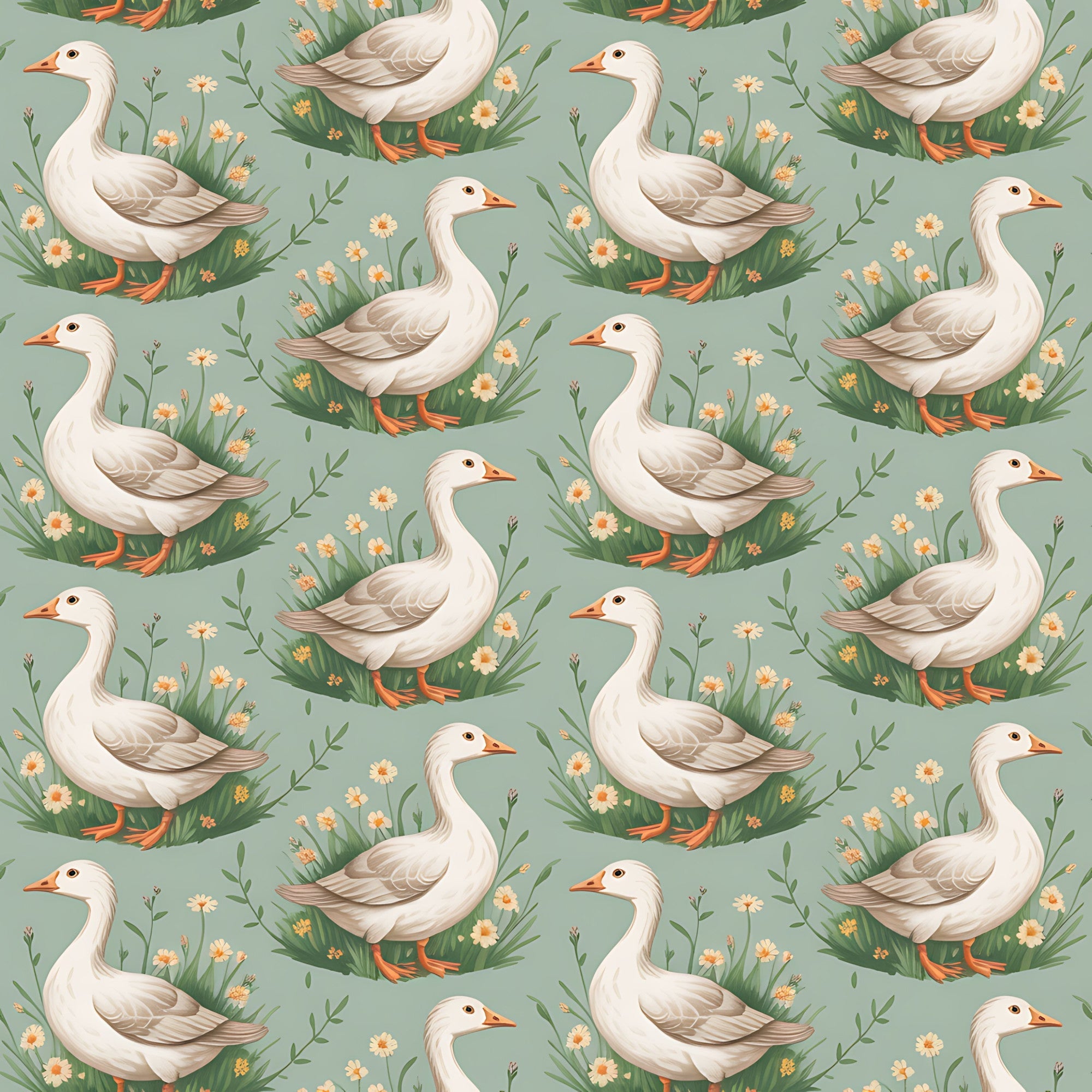 Gosling Garden Pattern 21 Minky Fabric