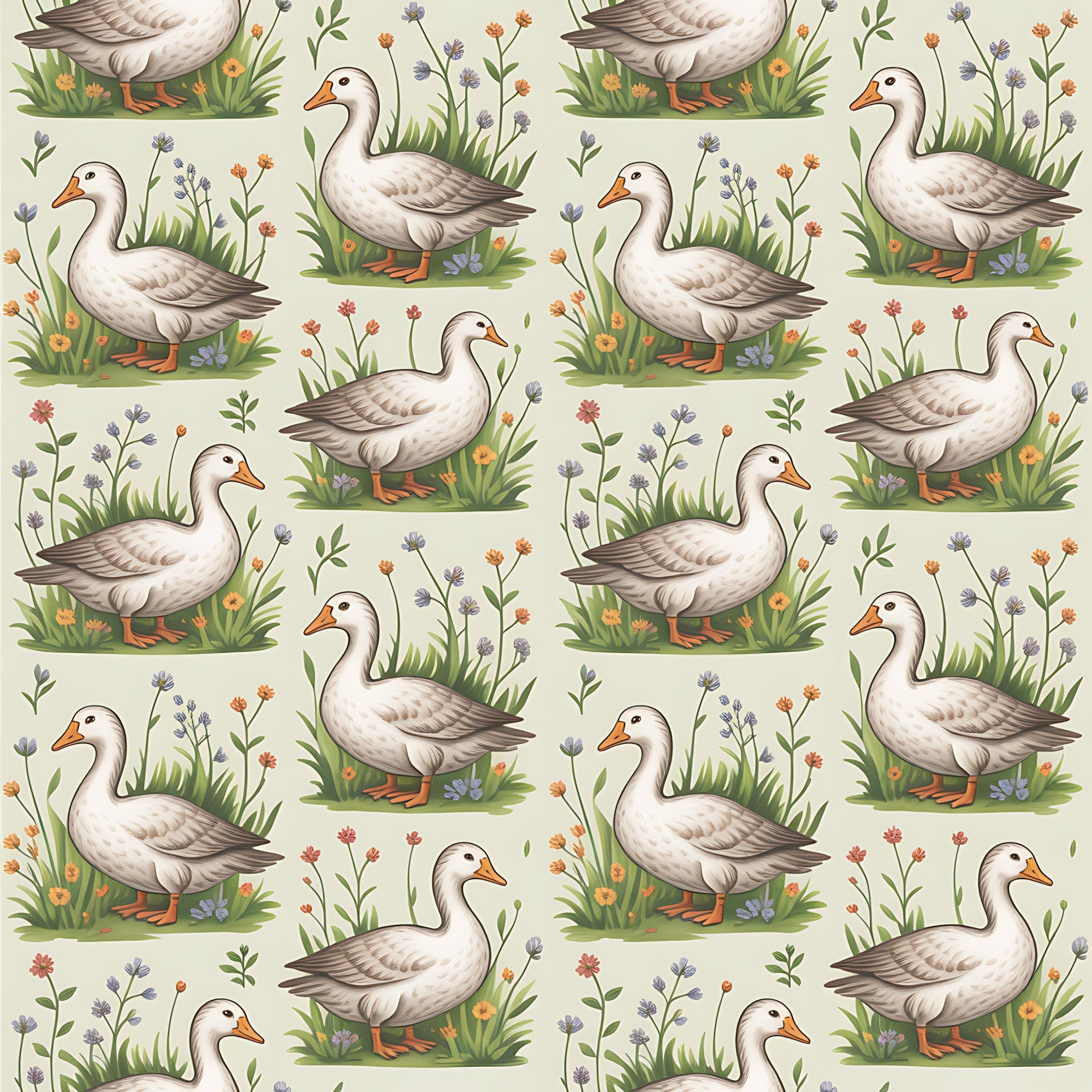 Gosling Garden Pattern 22 Minky Fabric