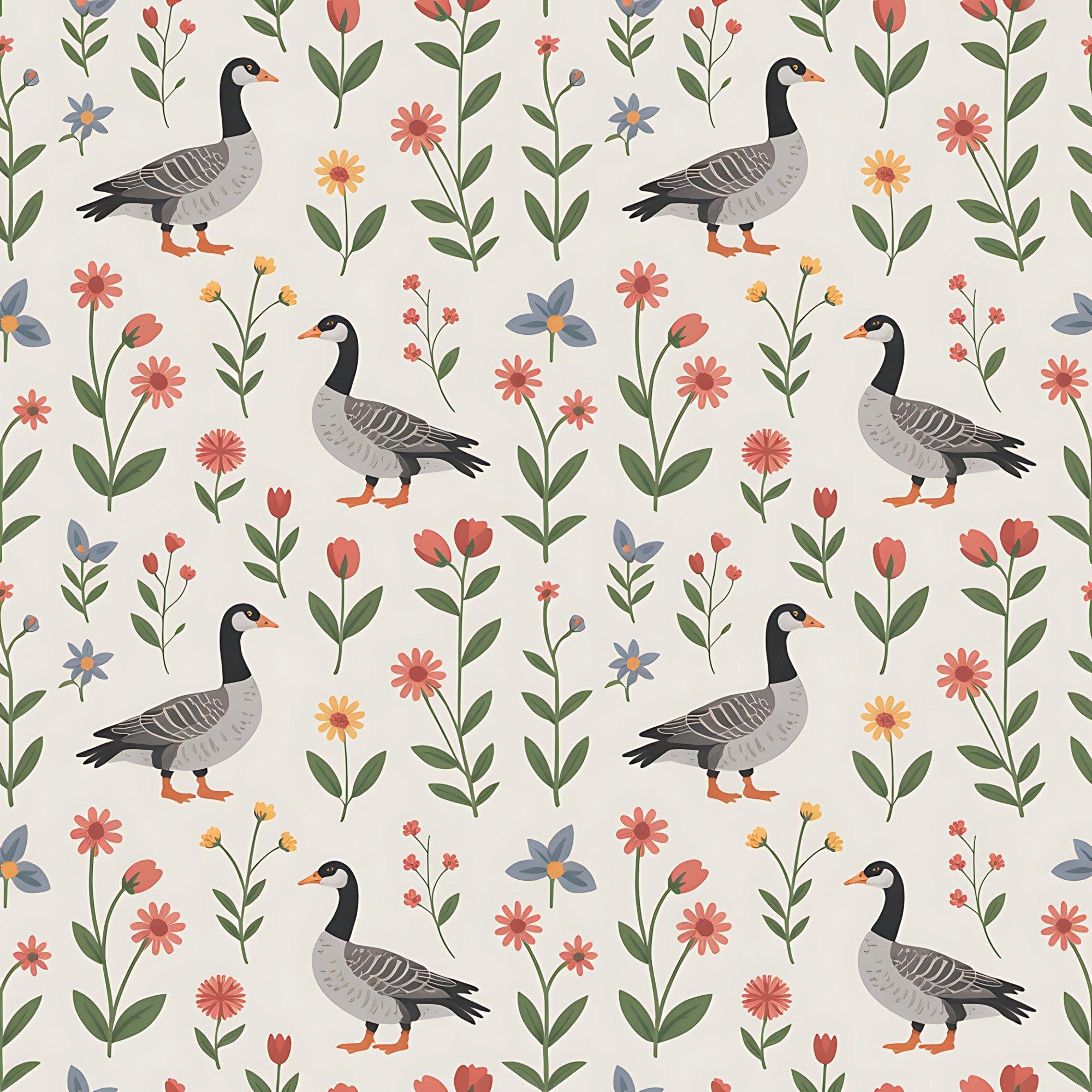 Gosling Garden Pattern 23 Minky Fabric