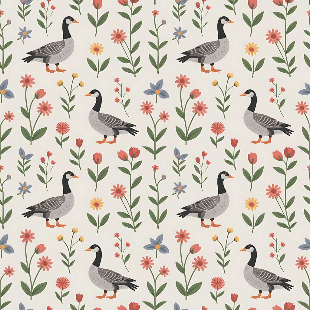 Gosling Garden Pattern 23 Minky Fabric