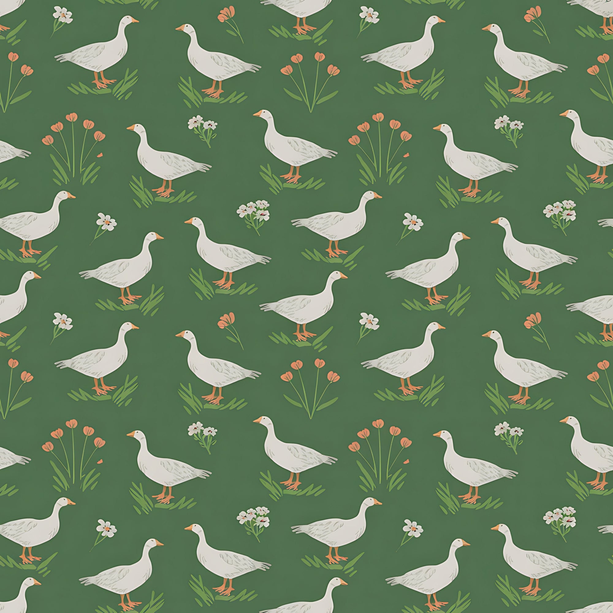 Gosling Garden Pattern 26 Minky Fabric