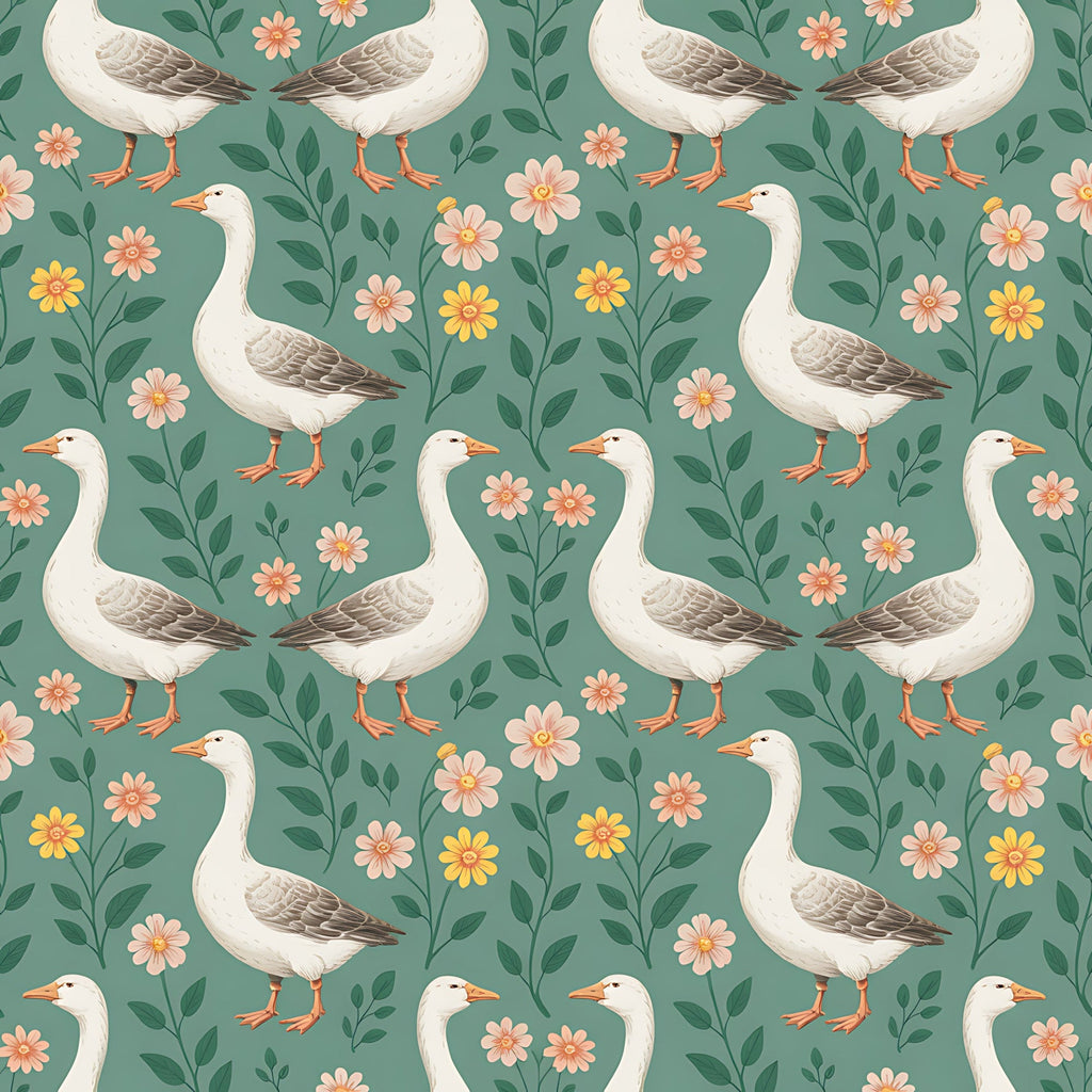 Gosling Garden Pattern 28 Minky Fabric