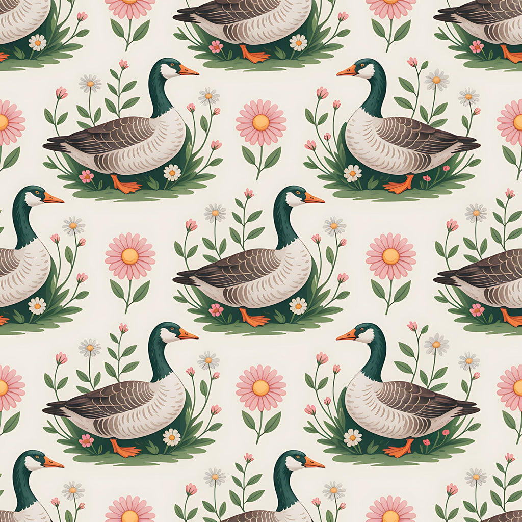 Gosling Garden Pattern 5 Minky Fabric