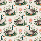 Gosling Garden Pattern 5 Minky Fabric