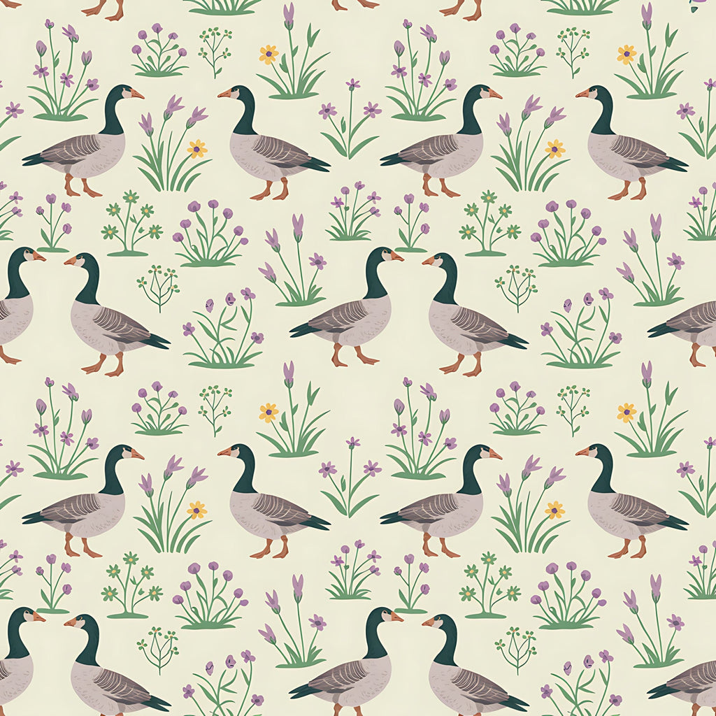 Gosling Garden Pattern 7 Minky Fabric