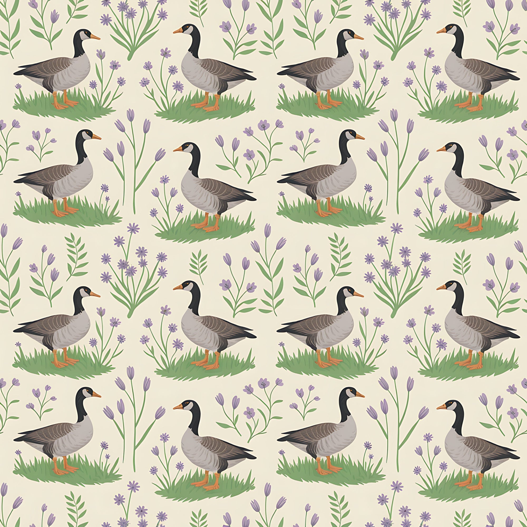Gosling Garden Pattern 8 Minky Fabric