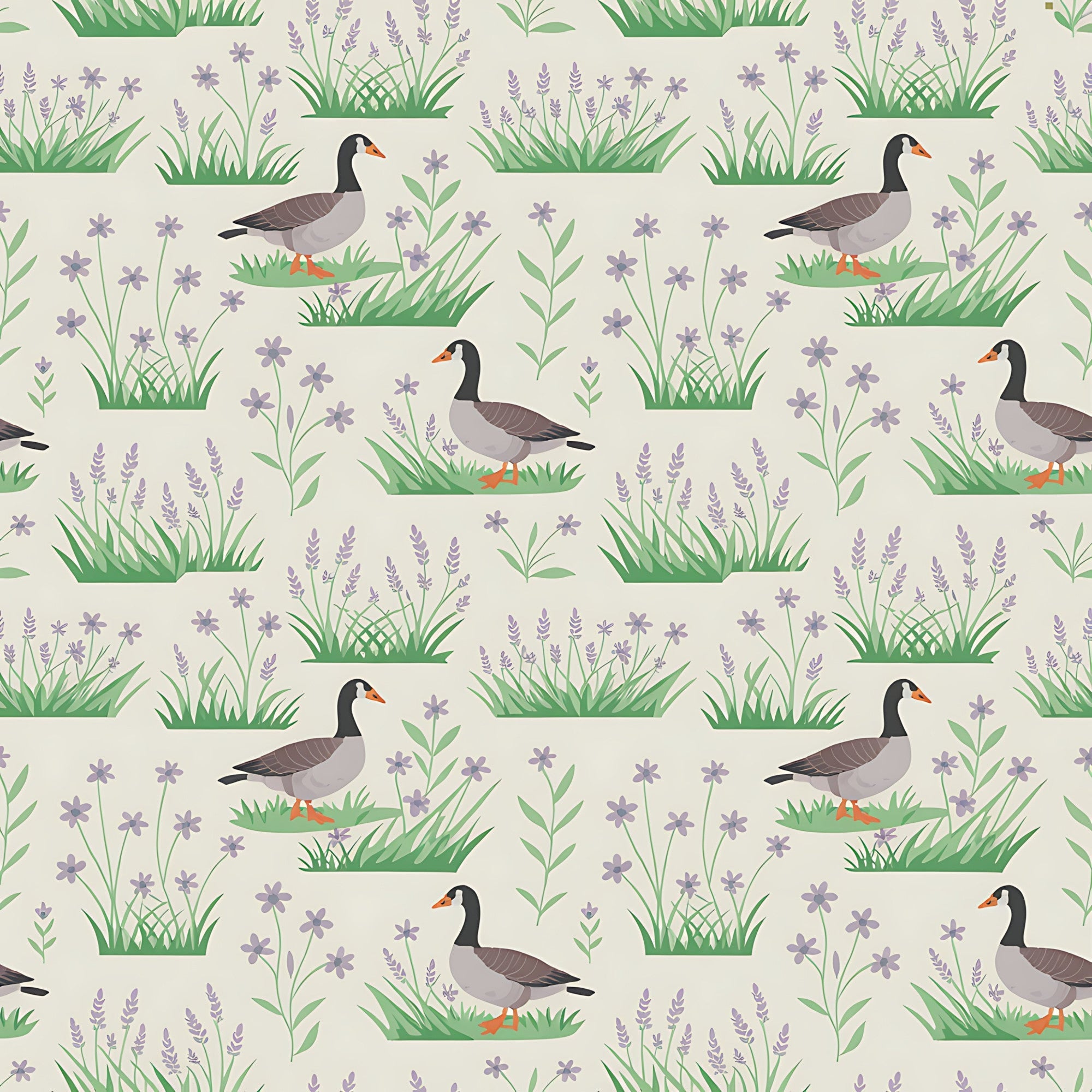 Gosling Garden Pattern 9 Minky Fabric