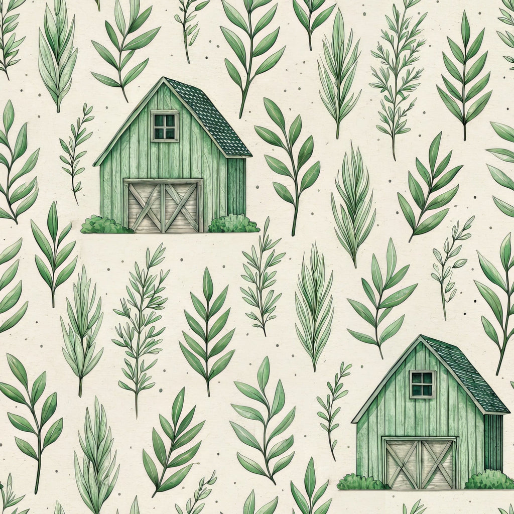 Sage Homestead Pattern 4 Minky Fabric