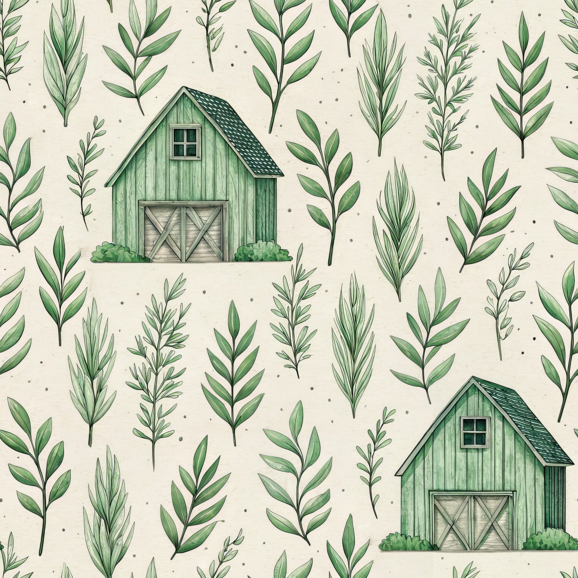 Sage Homestead Pattern 4 Minky Fabric