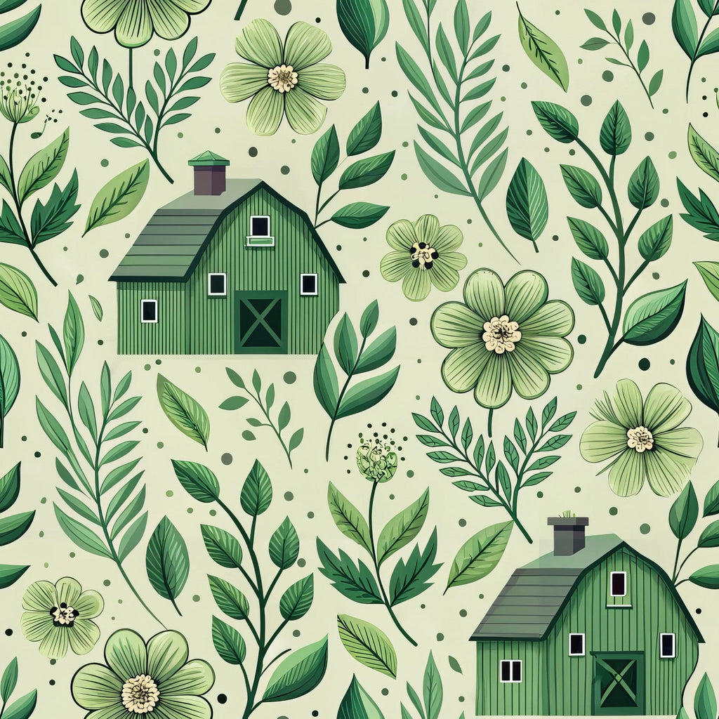 Sage Homestead Pattern 8 Minky Fabric